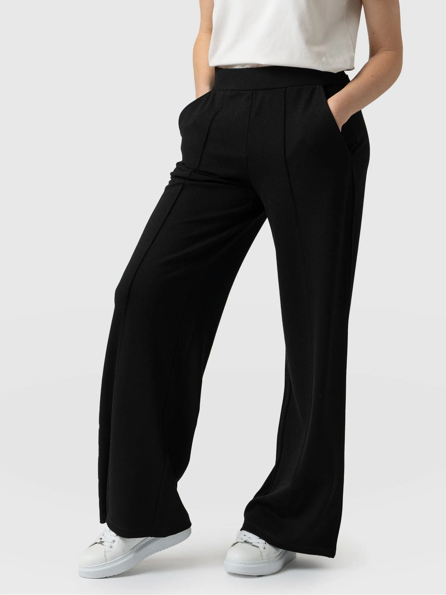 Keller Wide Leg Pant - Black
