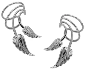 Leaves Short Wave Short Ear Cuff