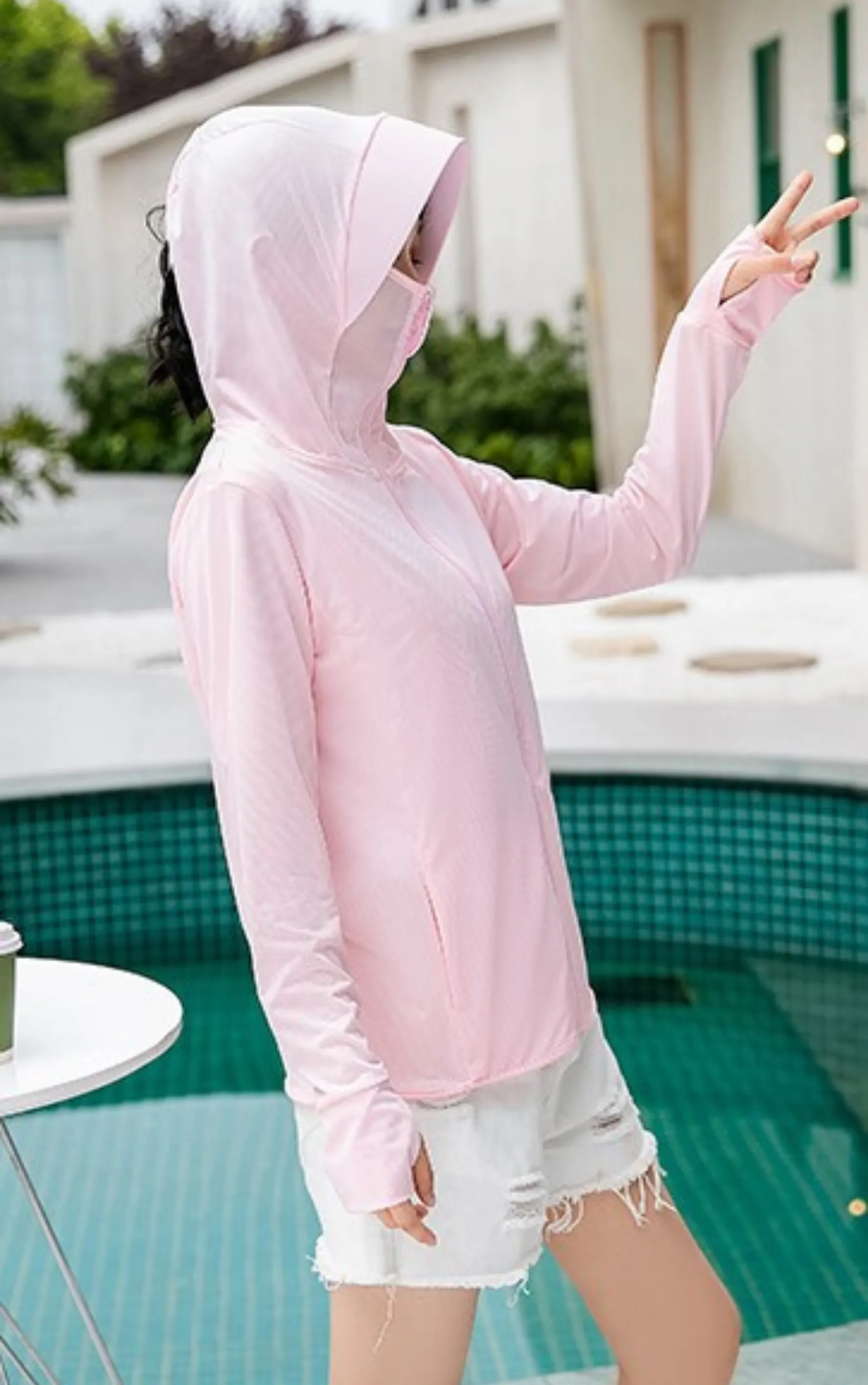 Lightweight Sun Protection with Mesh Mask Jacket #71688