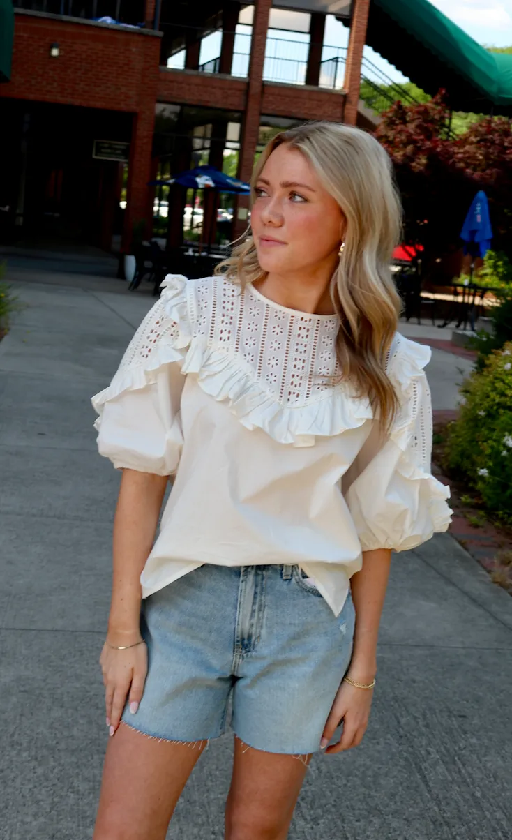Longer Length Denim Short  | Light Wash