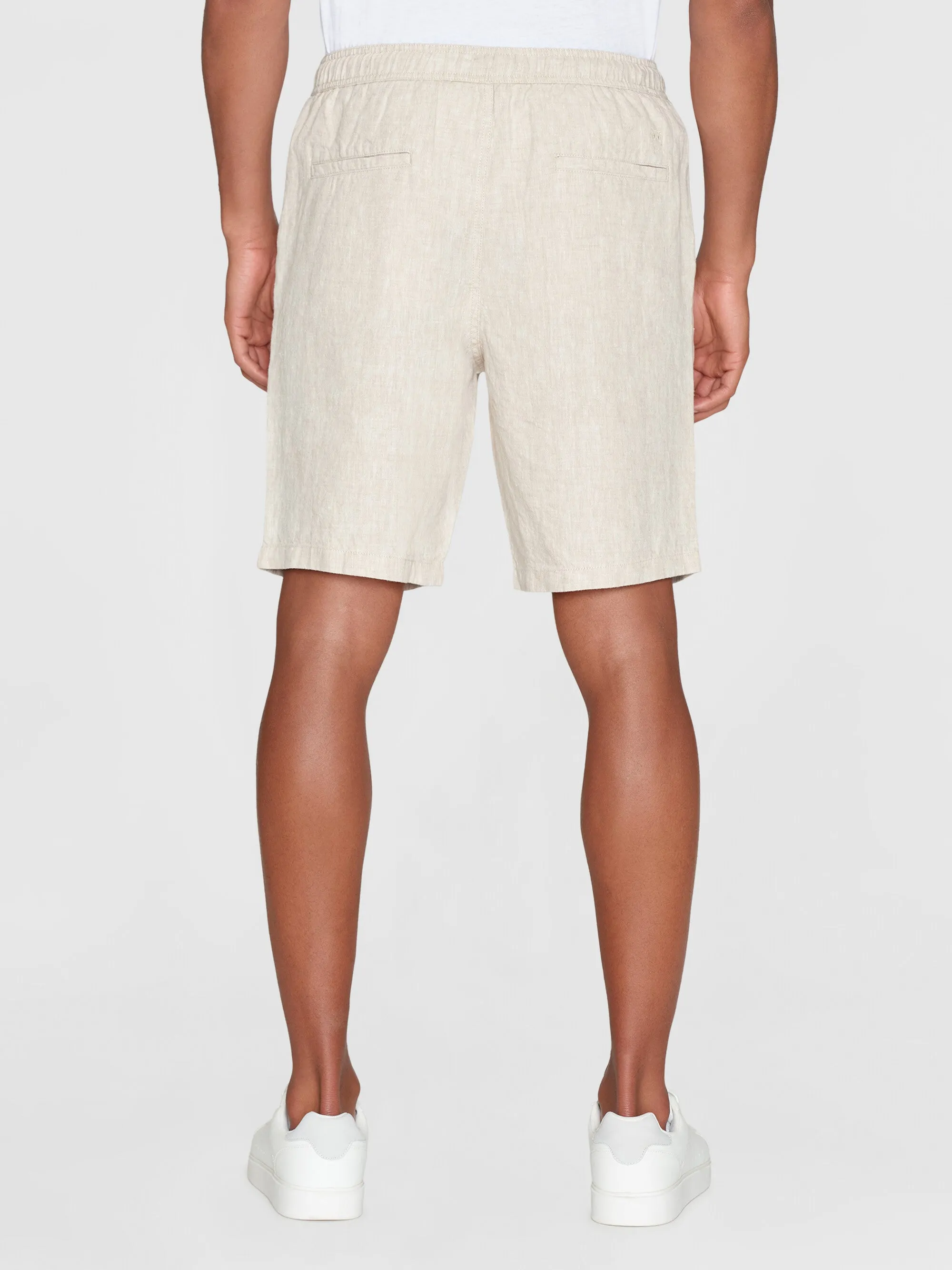 Loose Linen shorts - Light feather gray