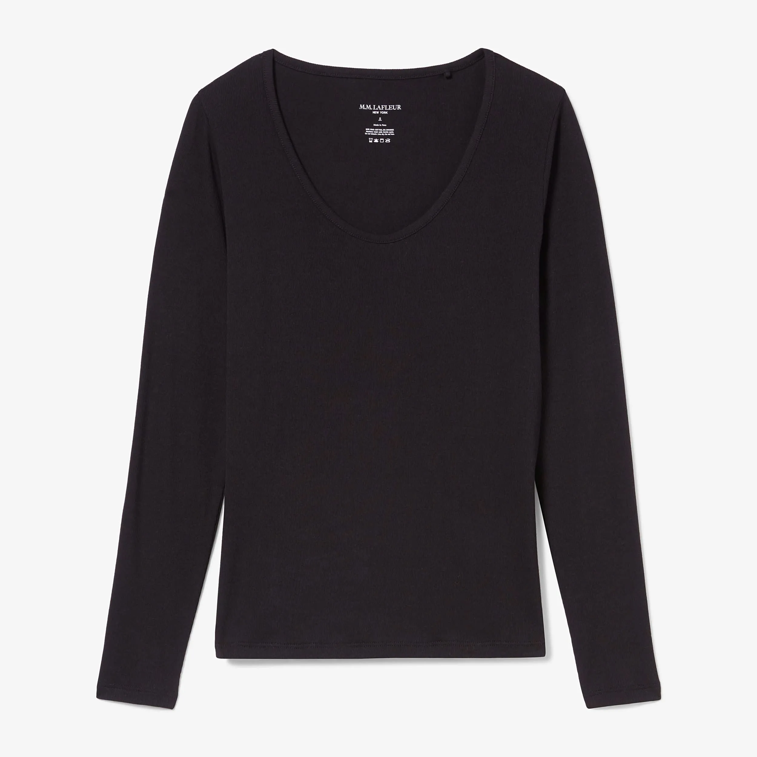 Marcia T-Shirt - Ribbed Pima Cotton :: Black