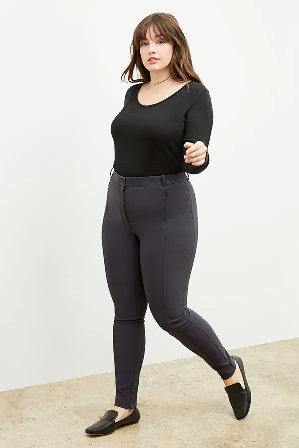 Marcia T-Shirt - Ribbed Pima Cotton :: Black