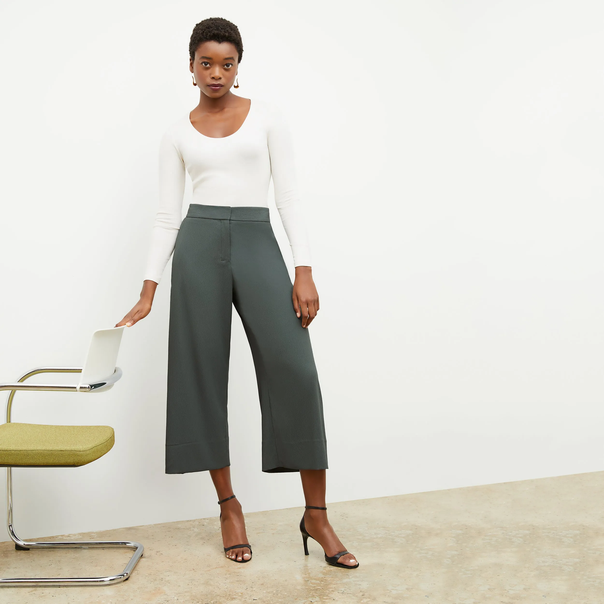 Marcia T-Shirt - Ribbed Pima Cotton :: Ivory