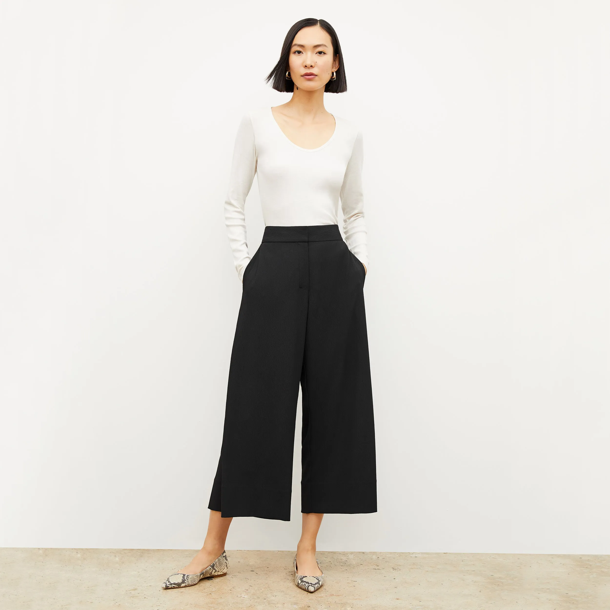 Marcia T-Shirt - Ribbed Pima Cotton :: Ivory