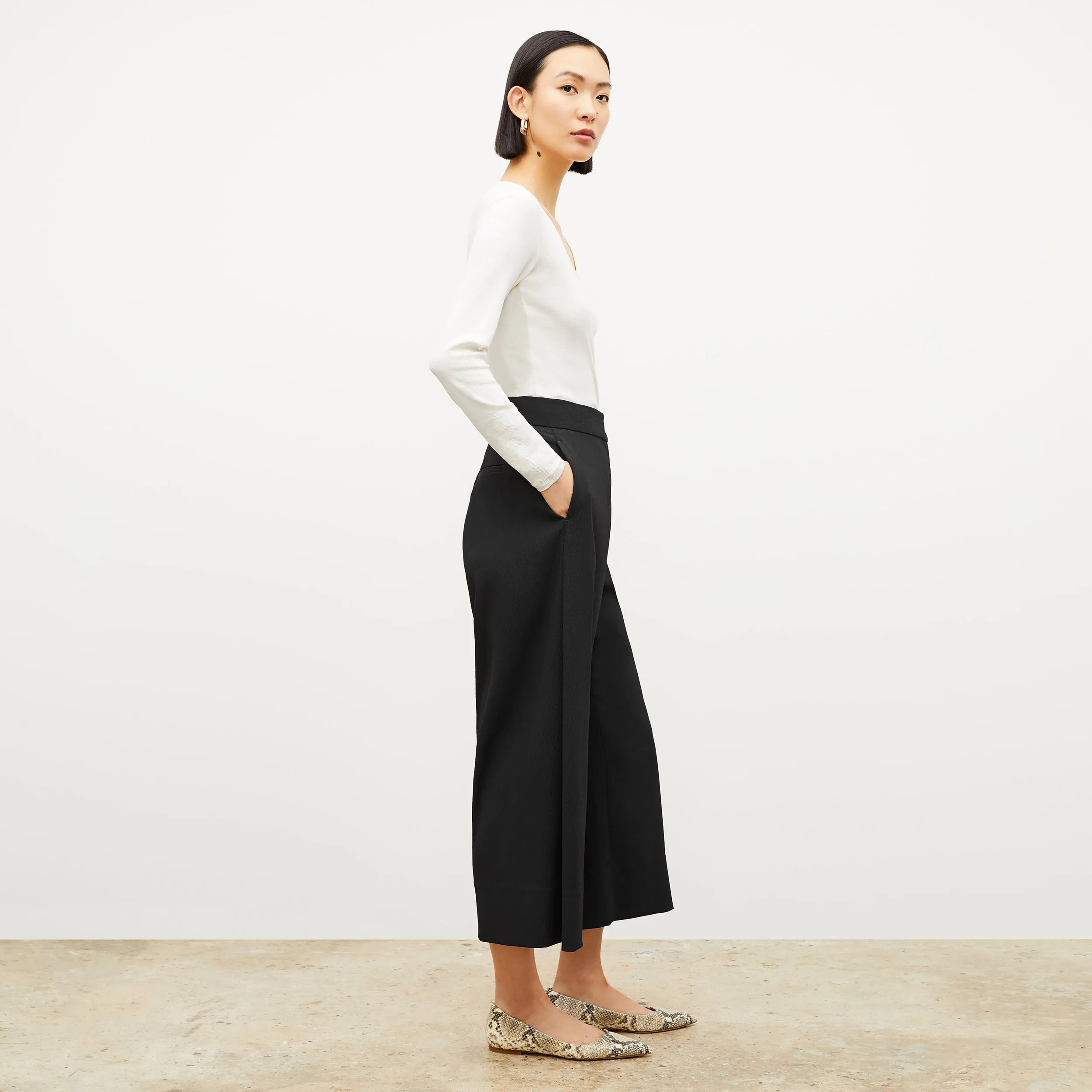 Marcia T-Shirt - Ribbed Pima Cotton :: Ivory