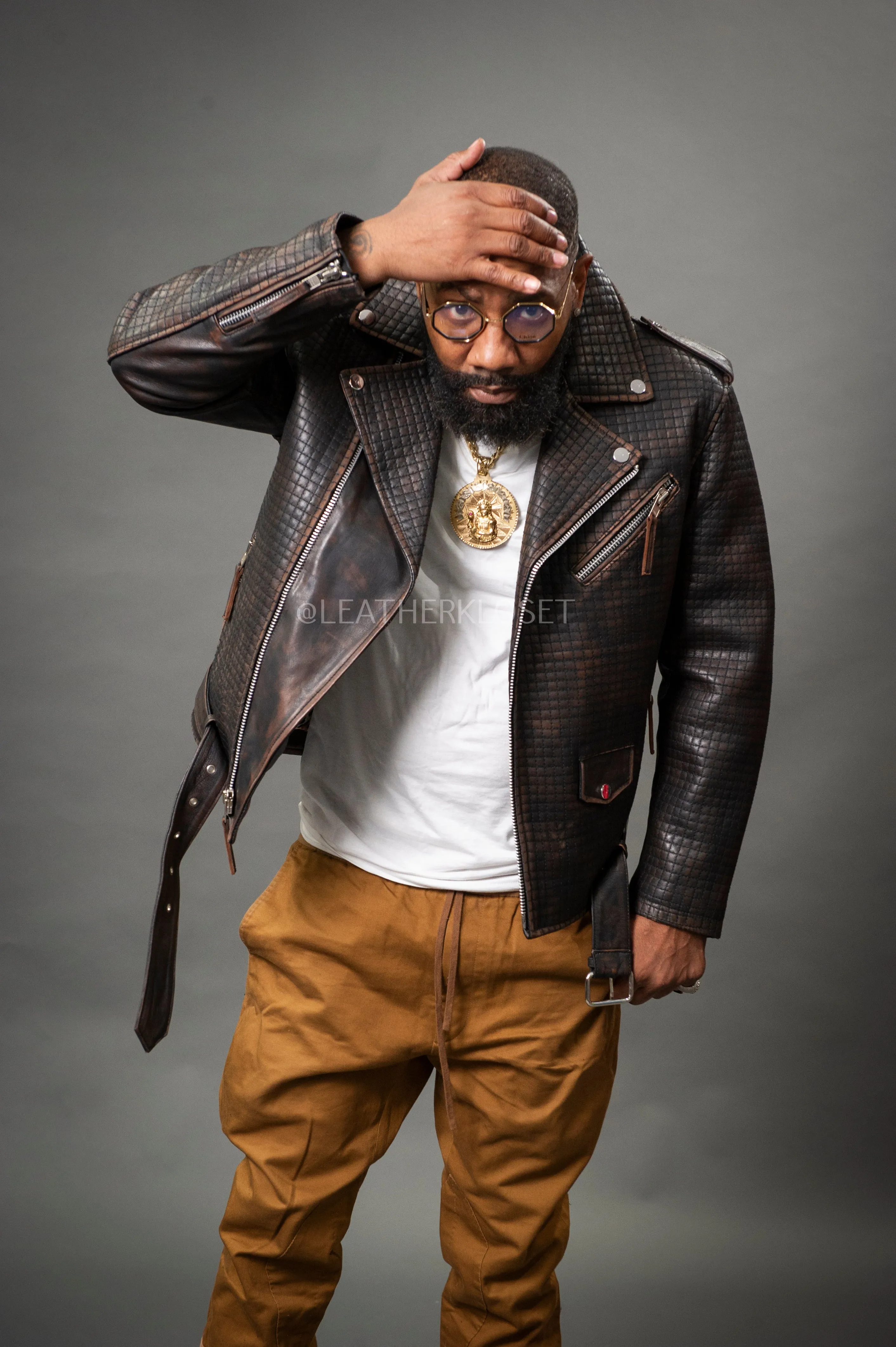 Men's Box Biker Jacket [Copper]