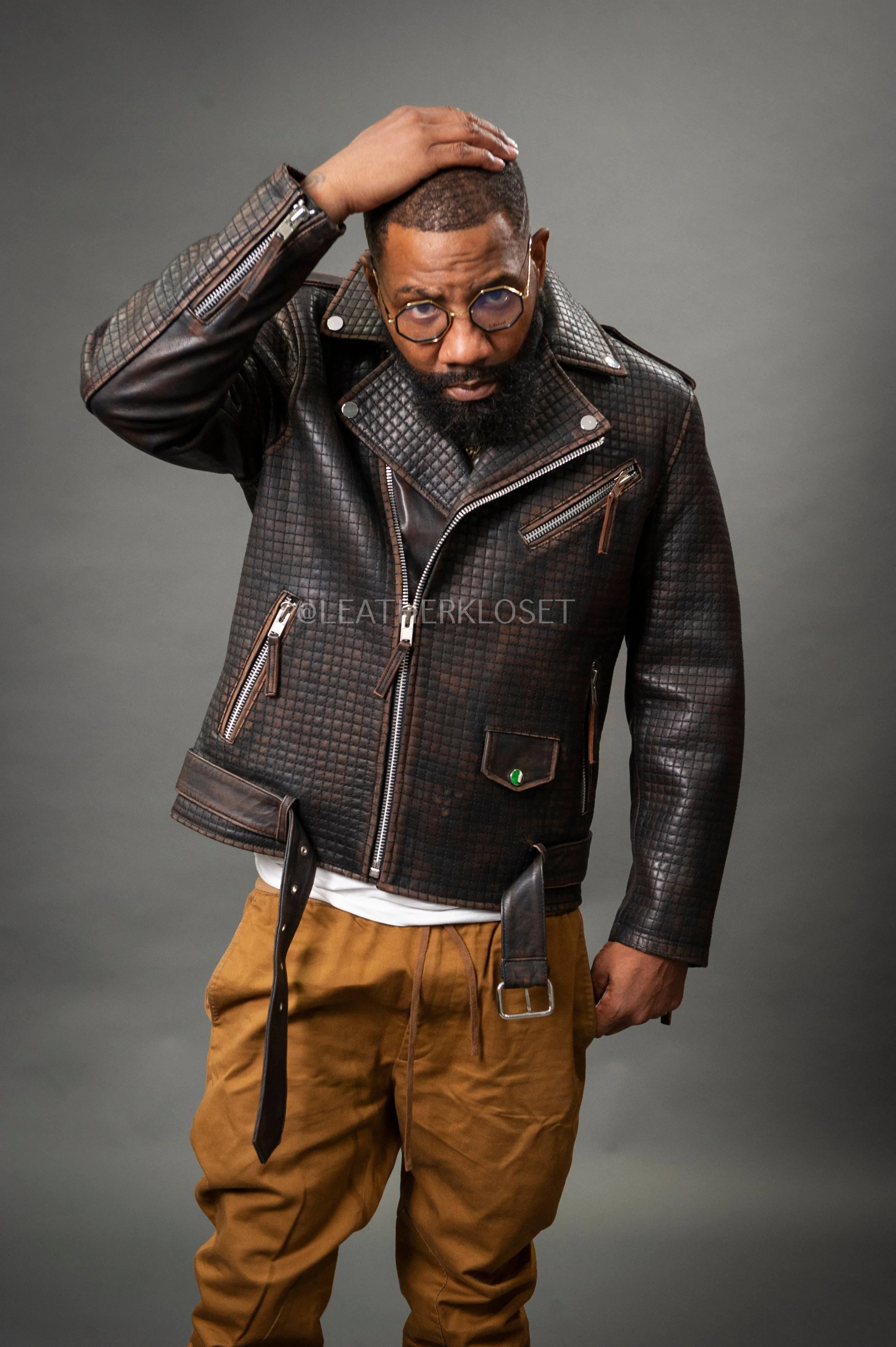 Men's Box Biker Jacket [Copper]