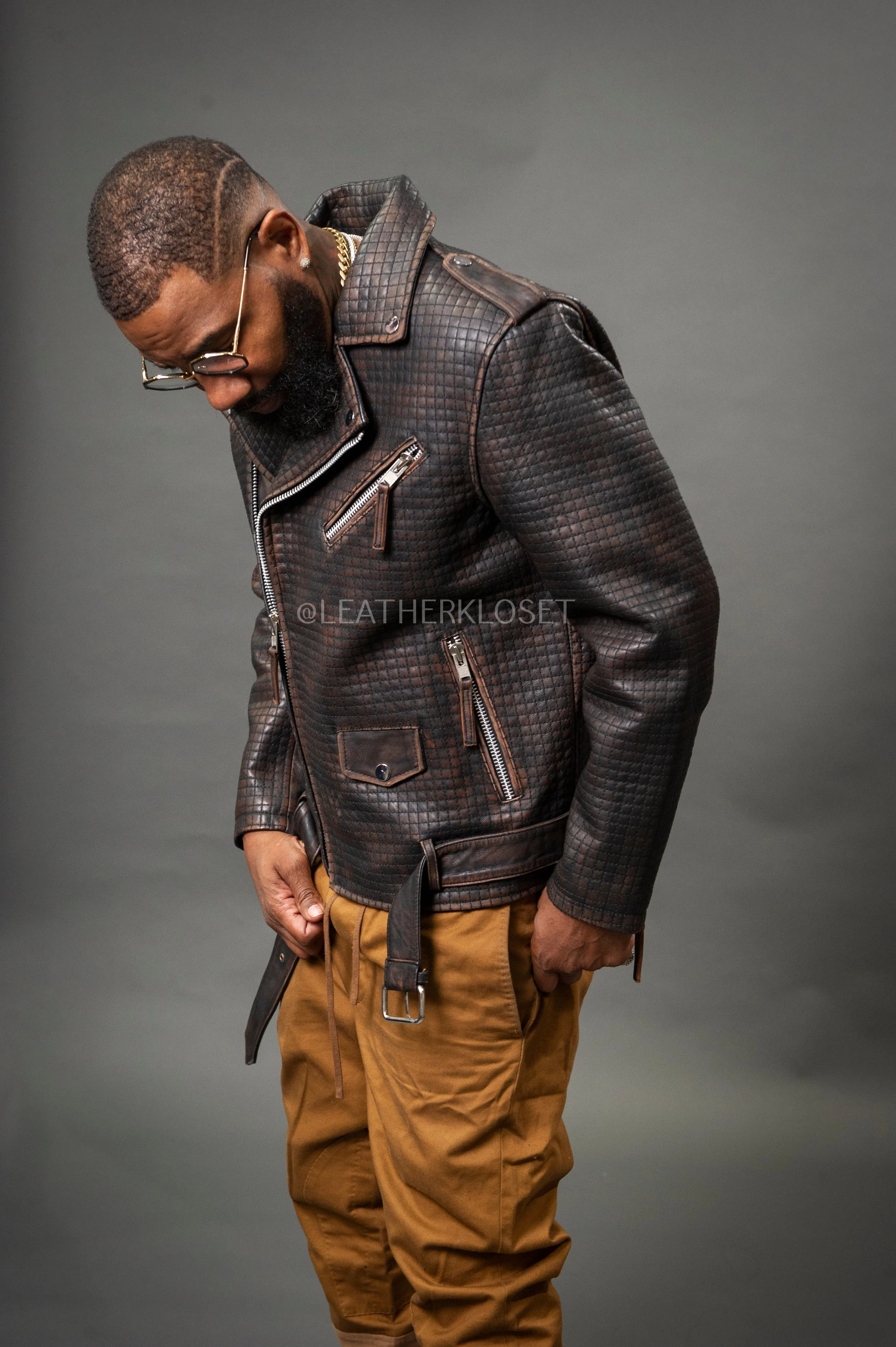 Men's Box Biker Jacket [Copper]