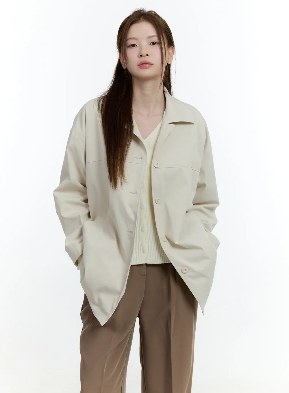 Mid-Length Collared Jacket CF503