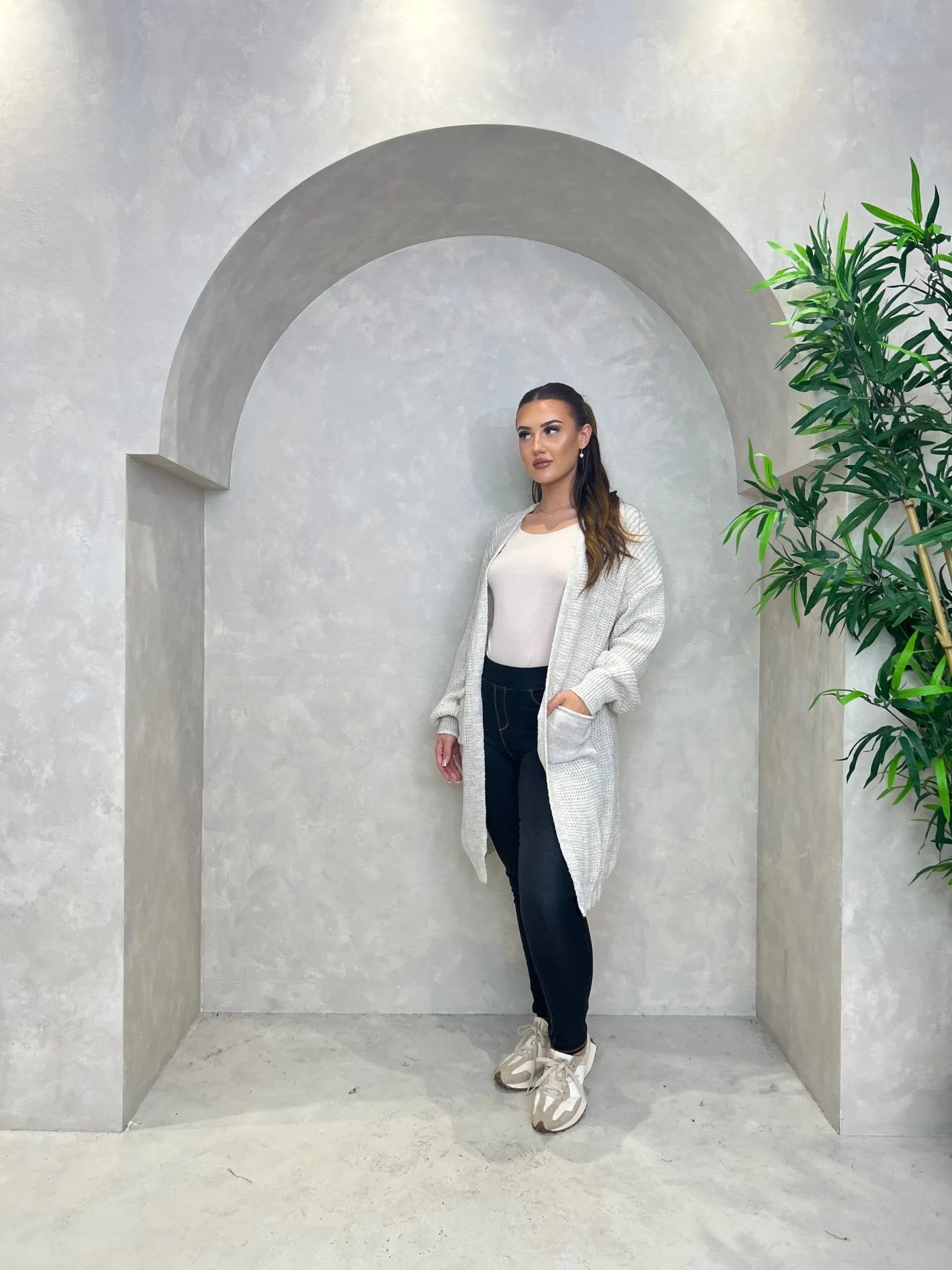 Mid Length Knit Cardigan