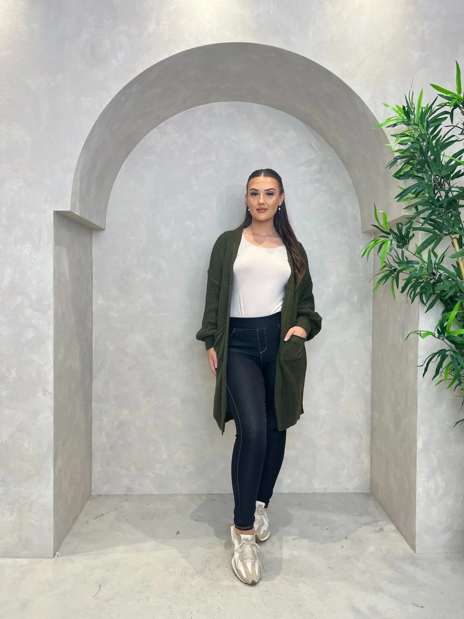 Mid Length Knit Cardigan