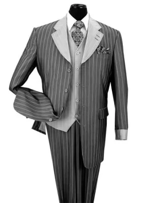 Milano Moda 2911V-BLK Mens Suit