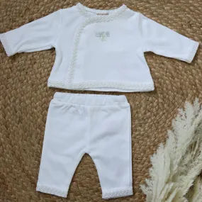 Mintini Unisex Premature White 2 Piece Set