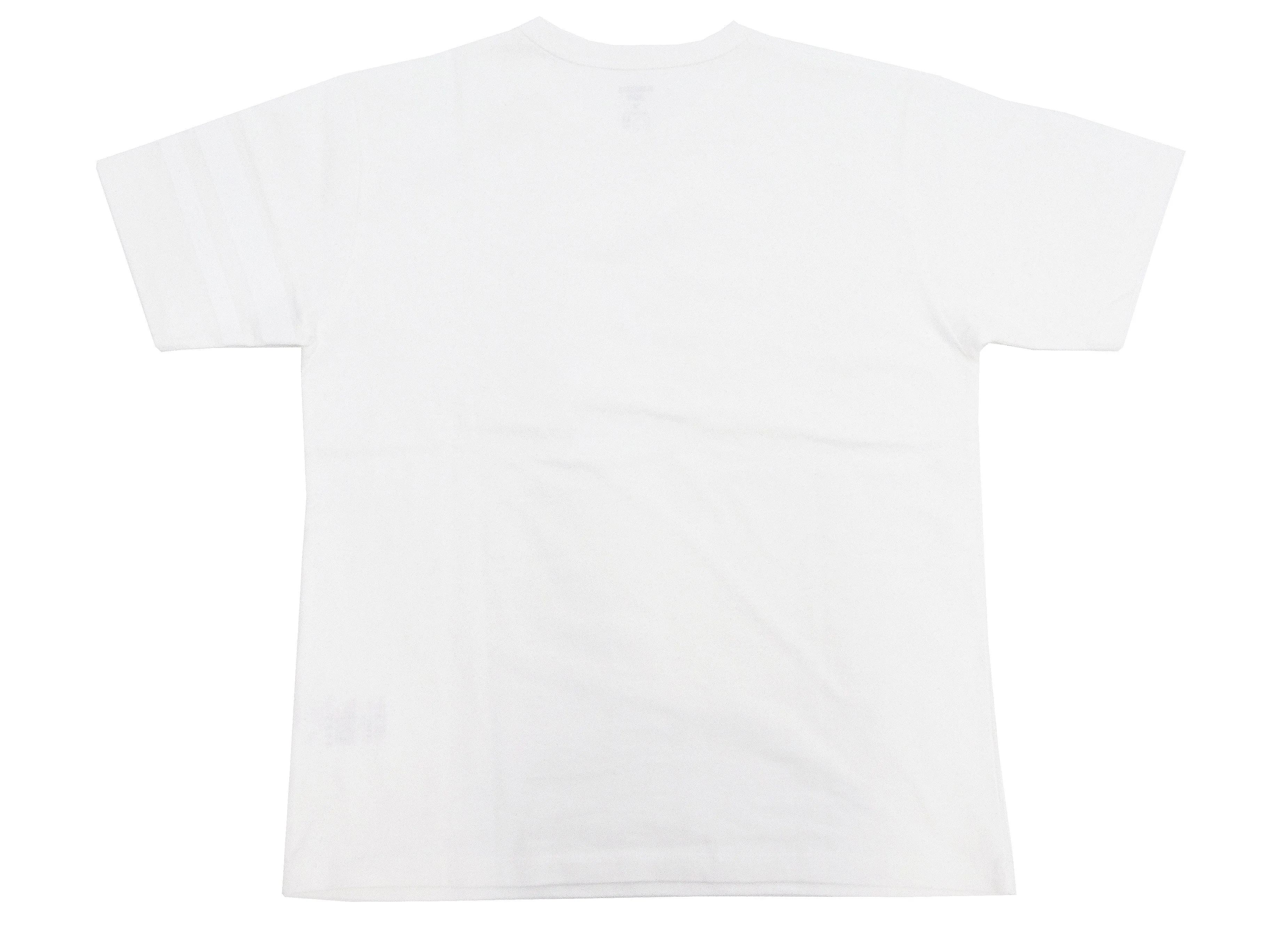Momotaro Jeans T-shirt Men's Casual Short Sleeve Tee Shirt with GTB Stripes on Left Arm MZTS0002 White