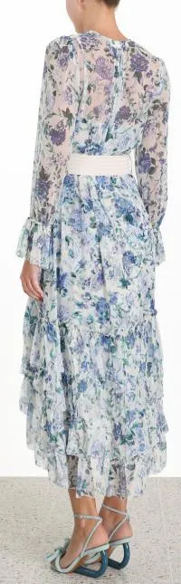 'Moncur' Chevron Frill Dress