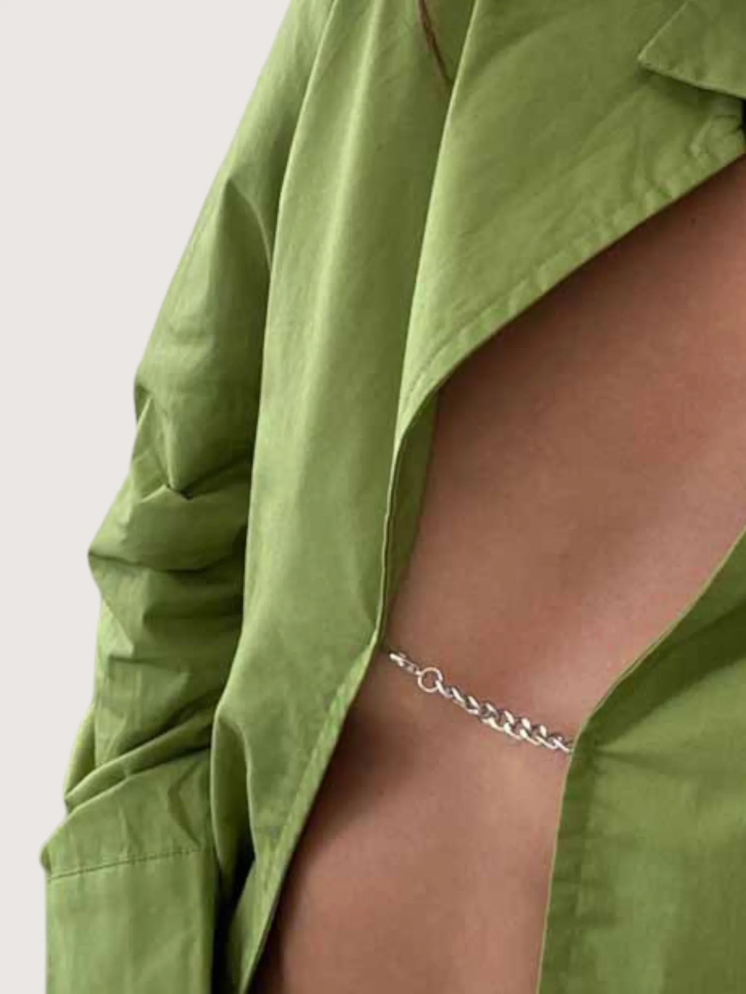 Open Front Chain Blouse