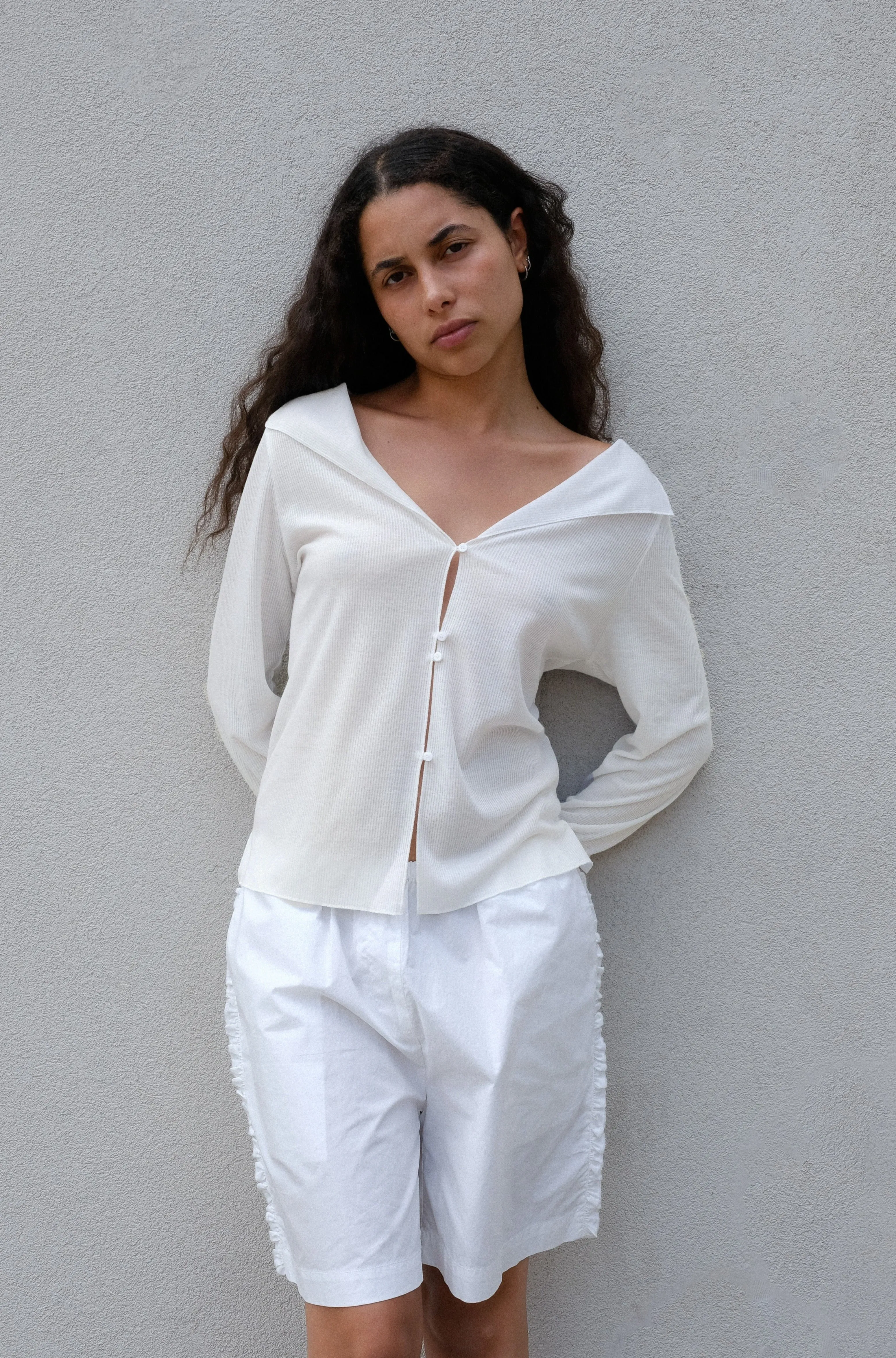 Off-White Casual Long Sleeve Top for Women