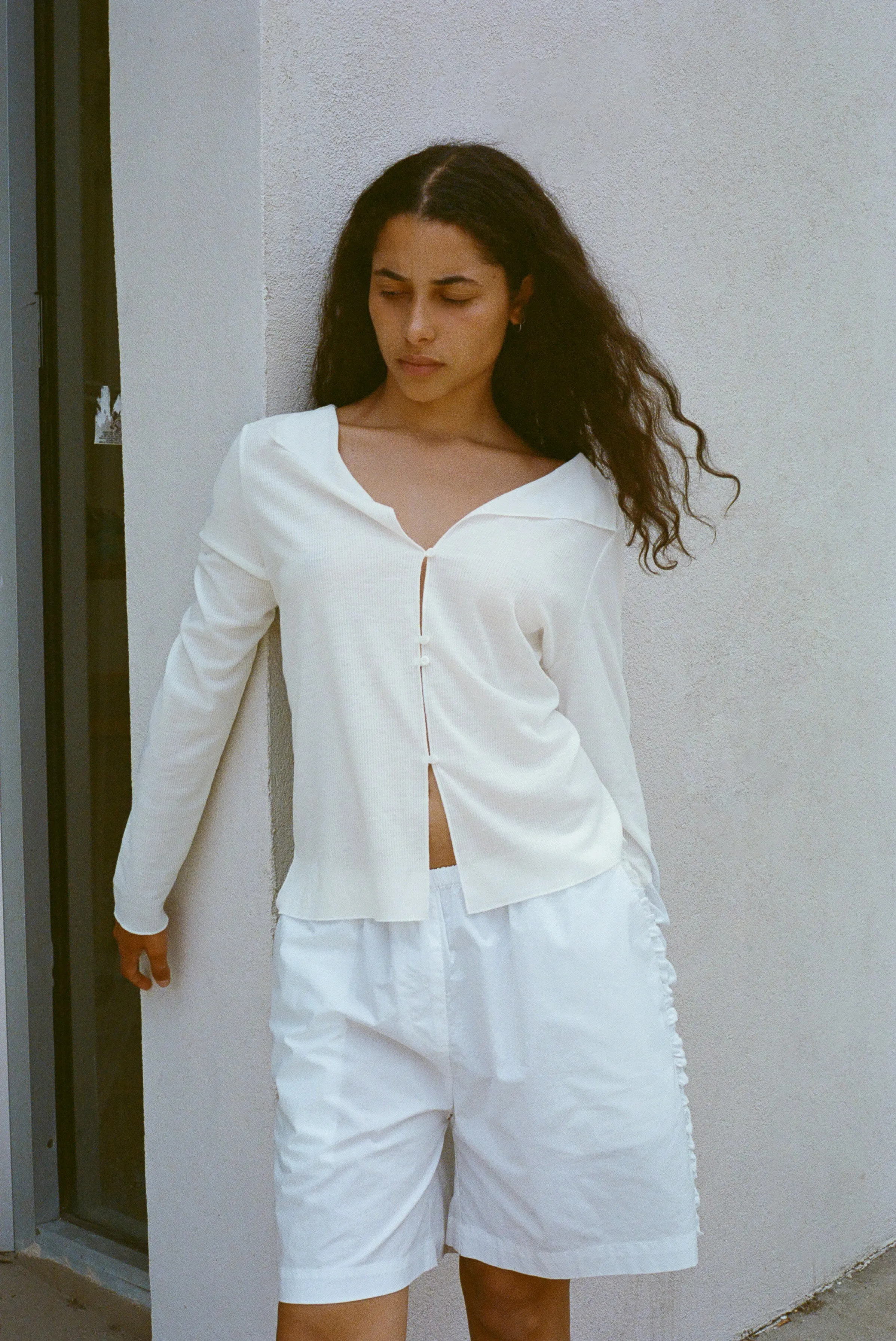 Off-White Casual Long Sleeve Top for Women