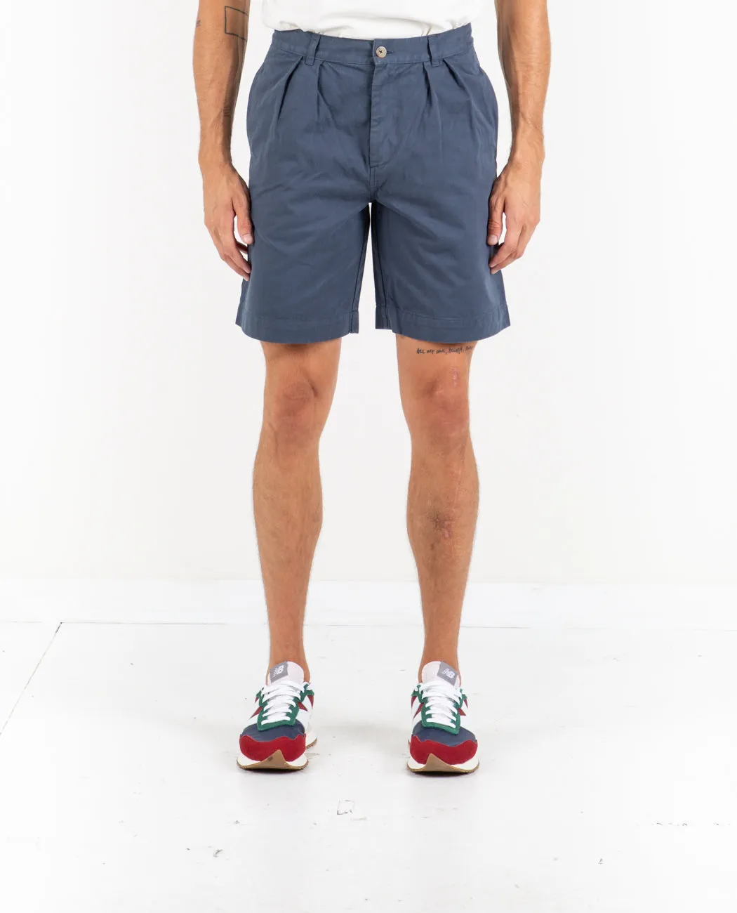 Pleated Short Navy