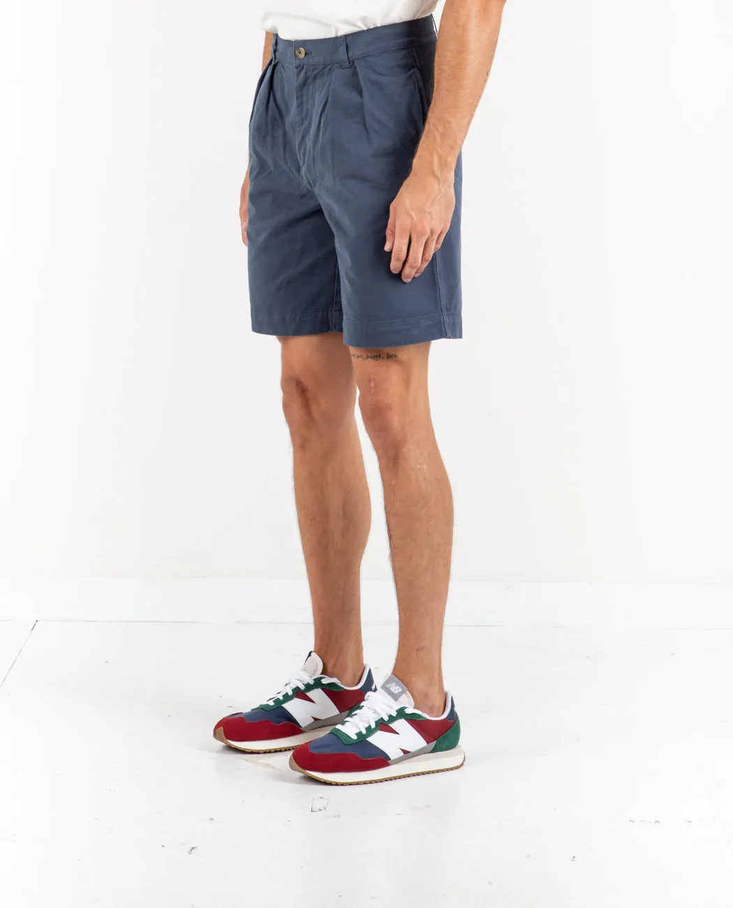 Pleated Short Navy