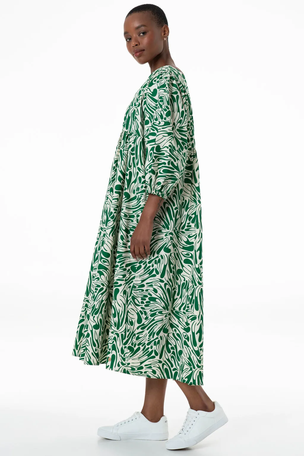 Poplin Dress _ 143334 _ Green