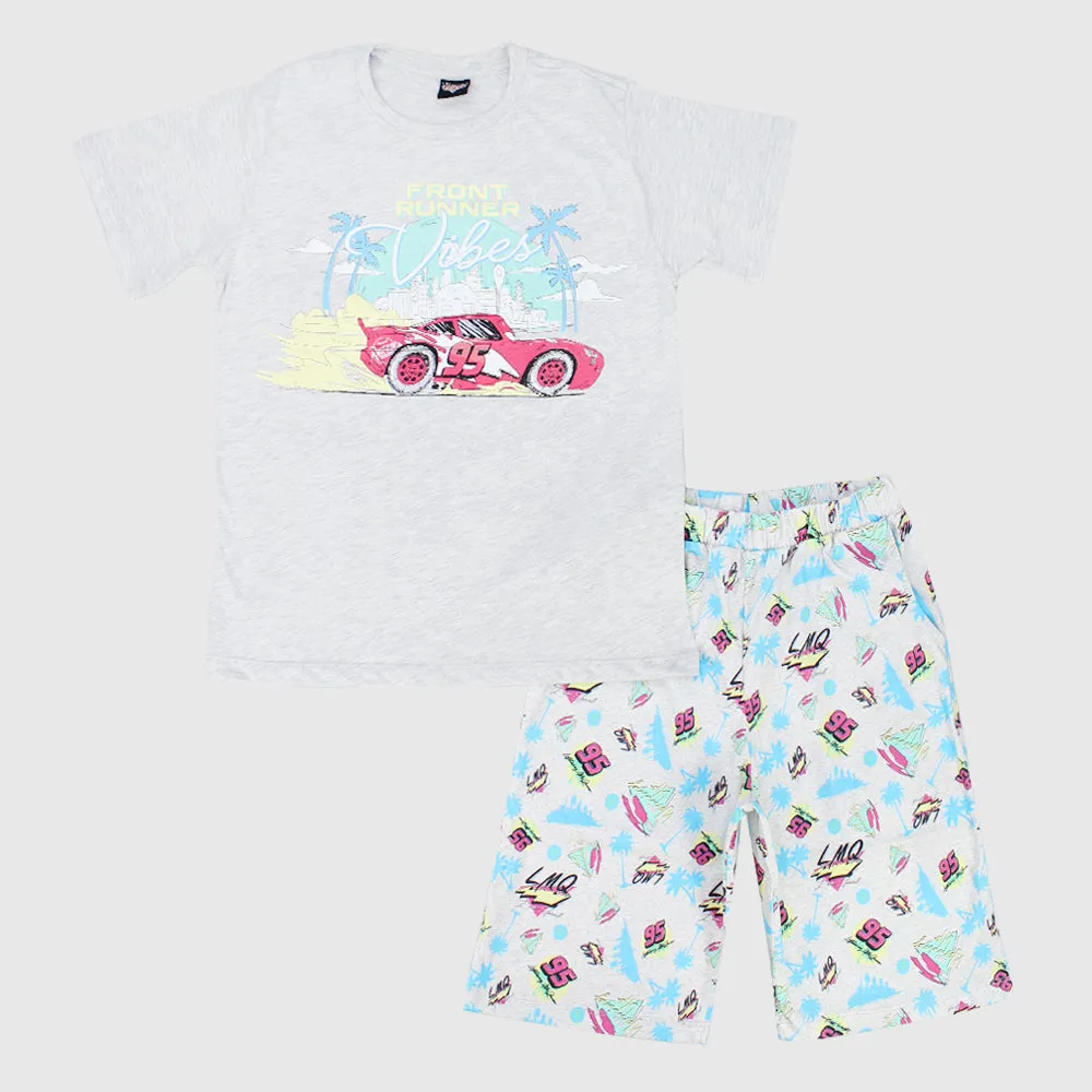 "Front Runner Vibes" Short-Sleeved Pajama