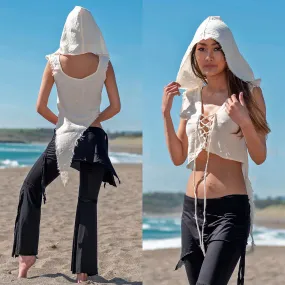 Reversible Hooded Top - Raw Cotton