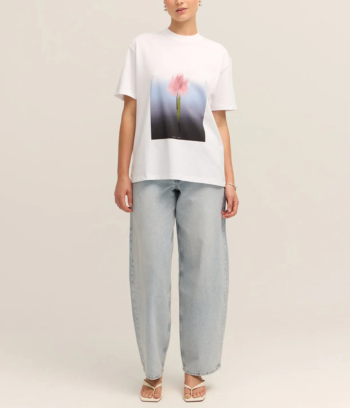 Saeira T-Shirt in Blurred Tulip White