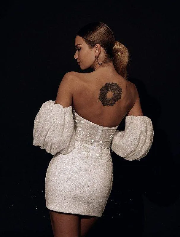 Short White Wedding Dress