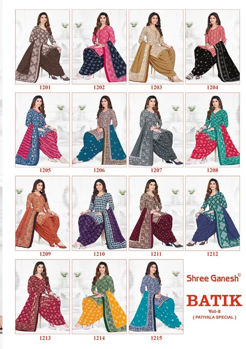 Shree Ganesh Batik Vol 2 Dress Material (545x15)