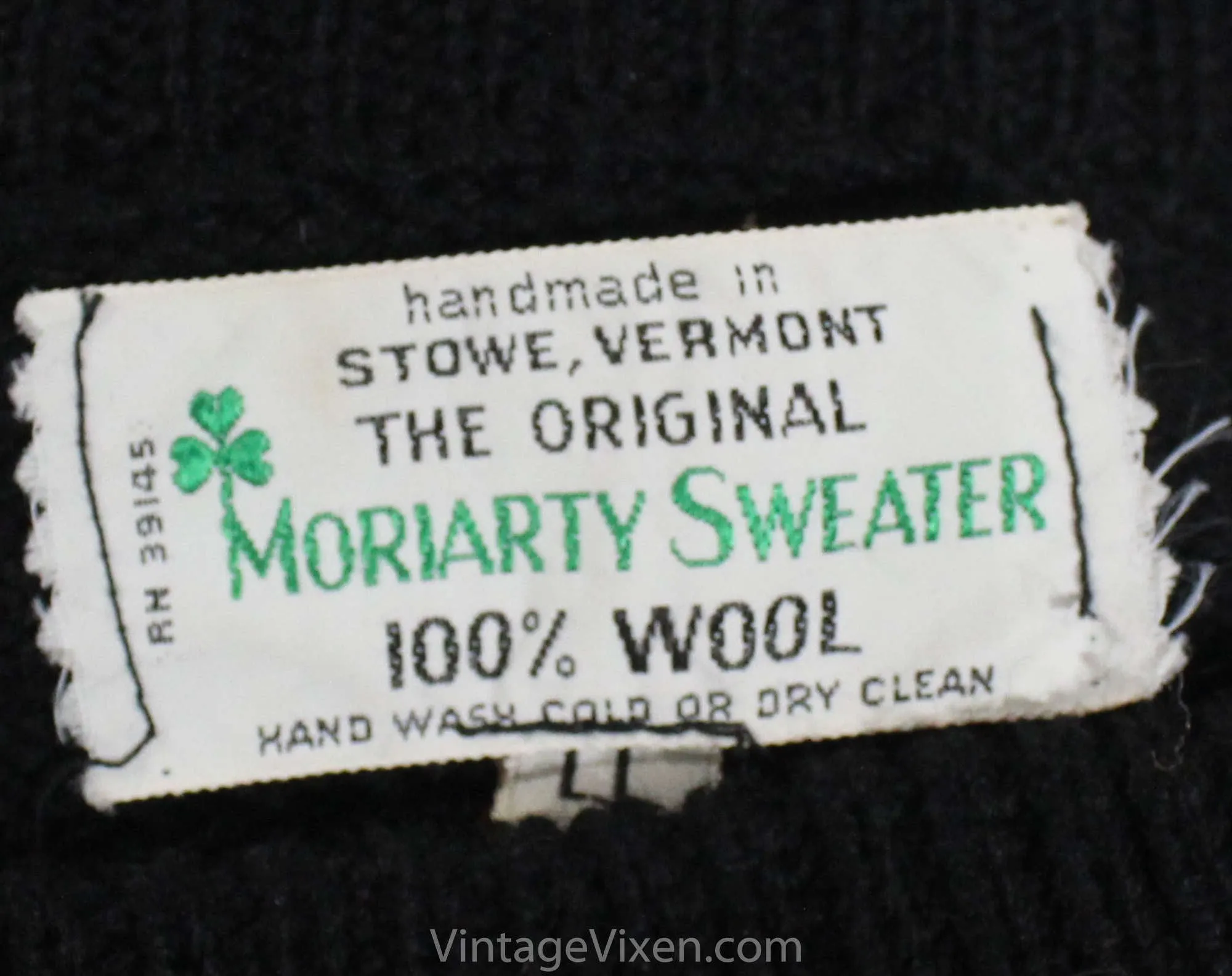 Size 8 Wool Sweater - 1940s Inspired Black & Beige Pullover - Medium Long Sleeve Knit Top - Fall Autumn 80s Does 40s Retro Sweater - Bust 39