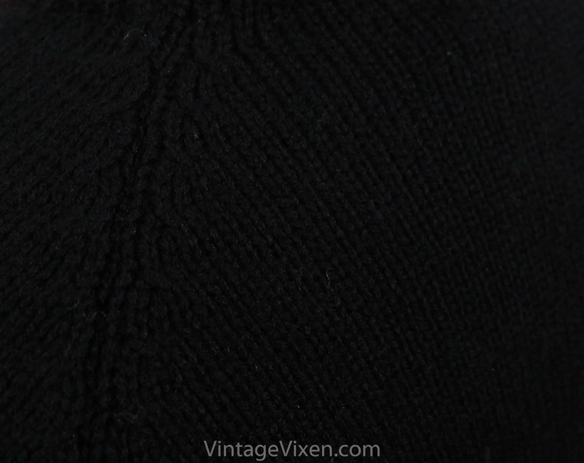 Size 8 Wool Sweater - 1940s Inspired Black & Beige Pullover - Medium Long Sleeve Knit Top - Fall Autumn 80s Does 40s Retro Sweater - Bust 39