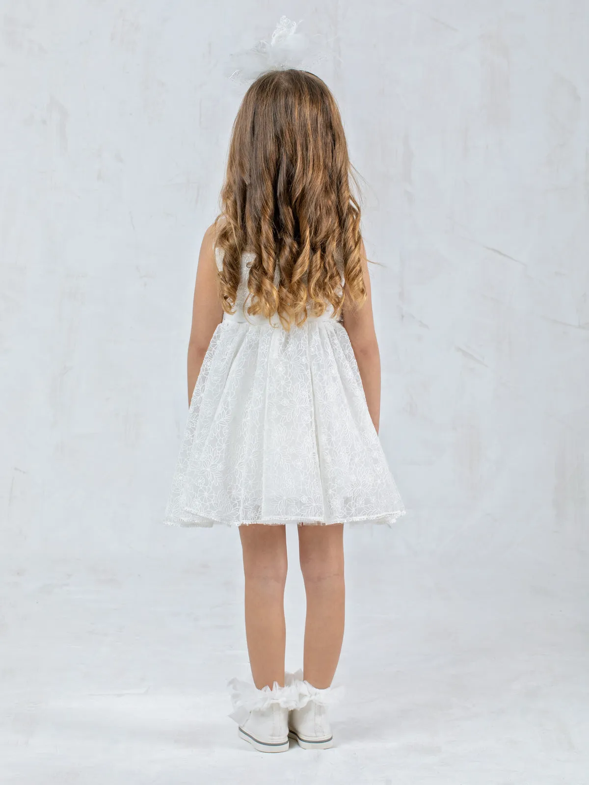 Sleeveless lace dress for girl - ANTIOPE