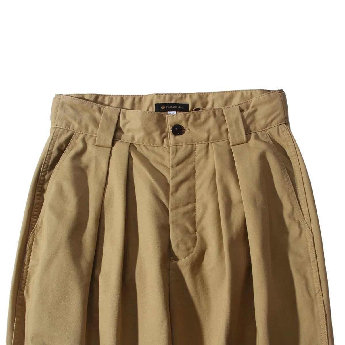 Mens Khaki Adjustable Waist Trousers - Standardtypes ST069
