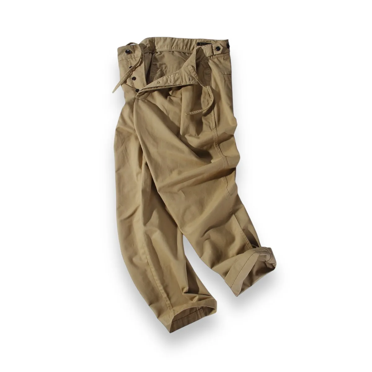 Mens Khaki Adjustable Waist Trousers - Standardtypes ST069