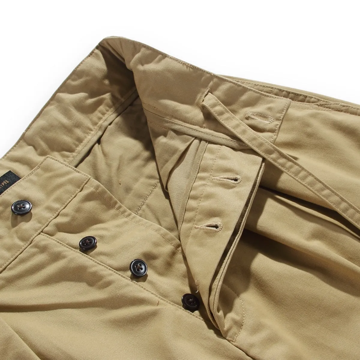 Mens Khaki Adjustable Waist Trousers - Standardtypes ST069