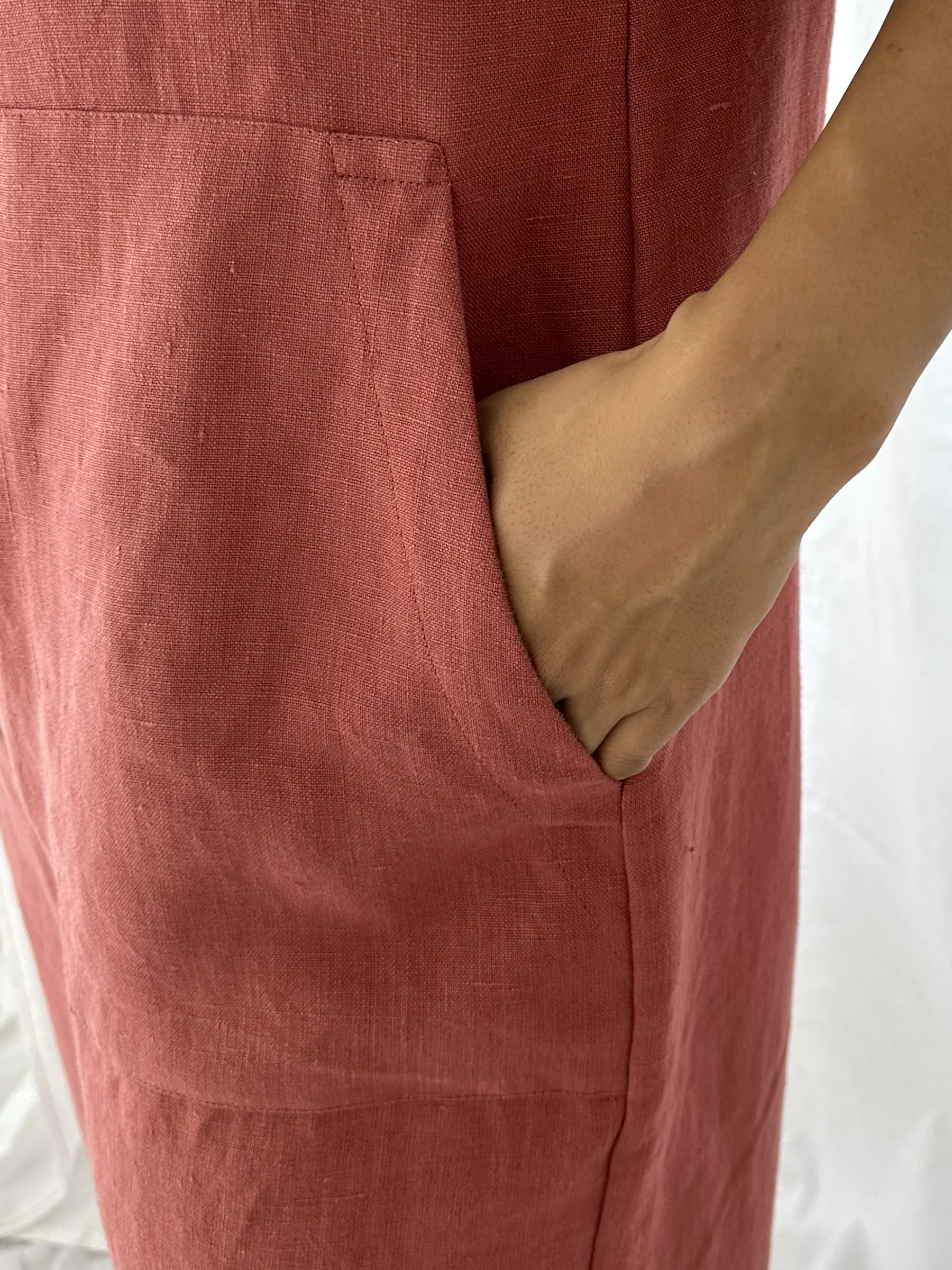 The Terra Short Sleeved Linen Jumpsuit