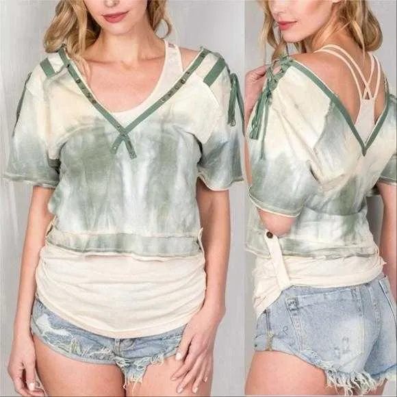 Tie Dye Bohemian Top 2 in 1