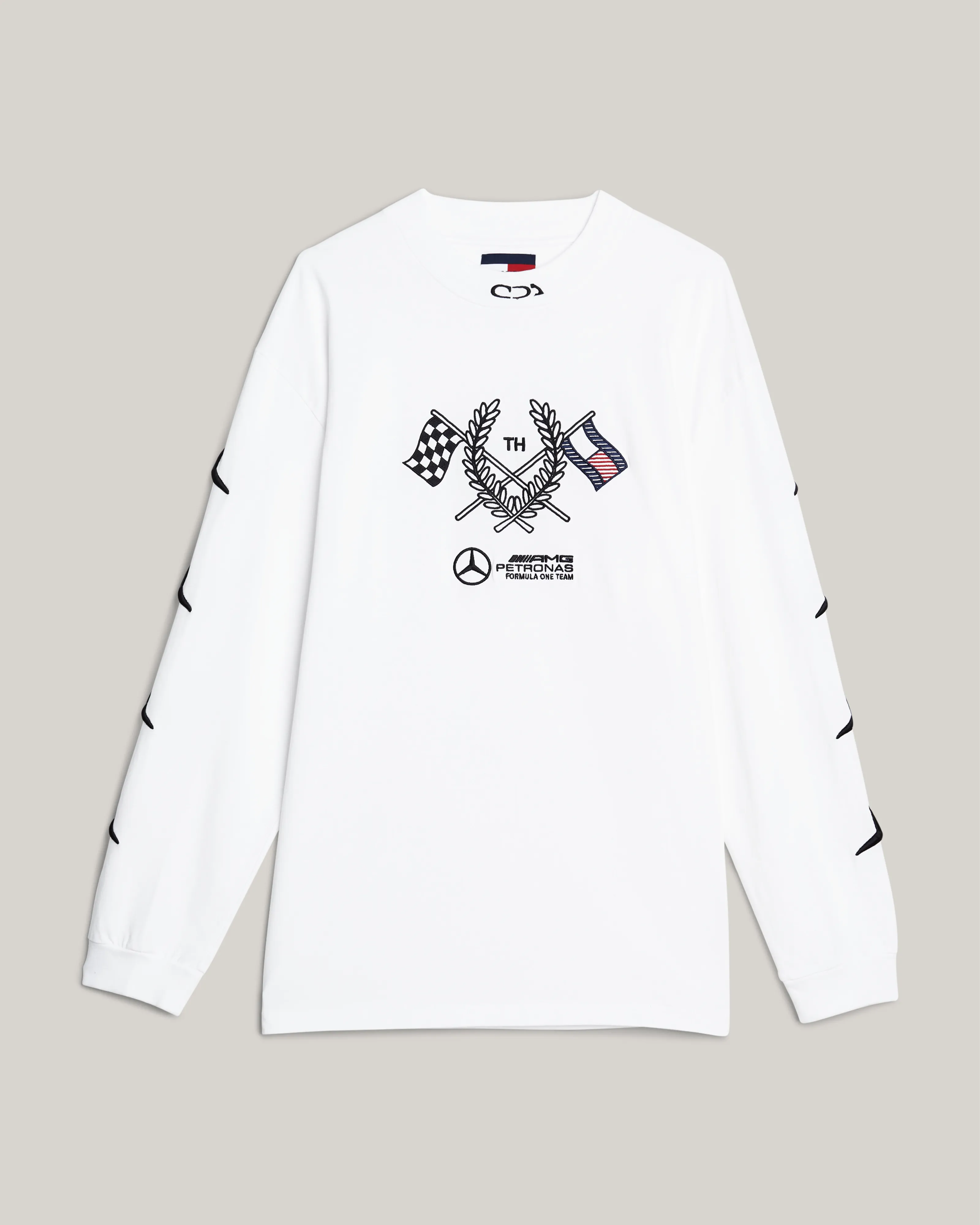 Tommy Hilfiger x Mercedes-AMG F1 x Clarence Ruth White Long Sleeve Tee