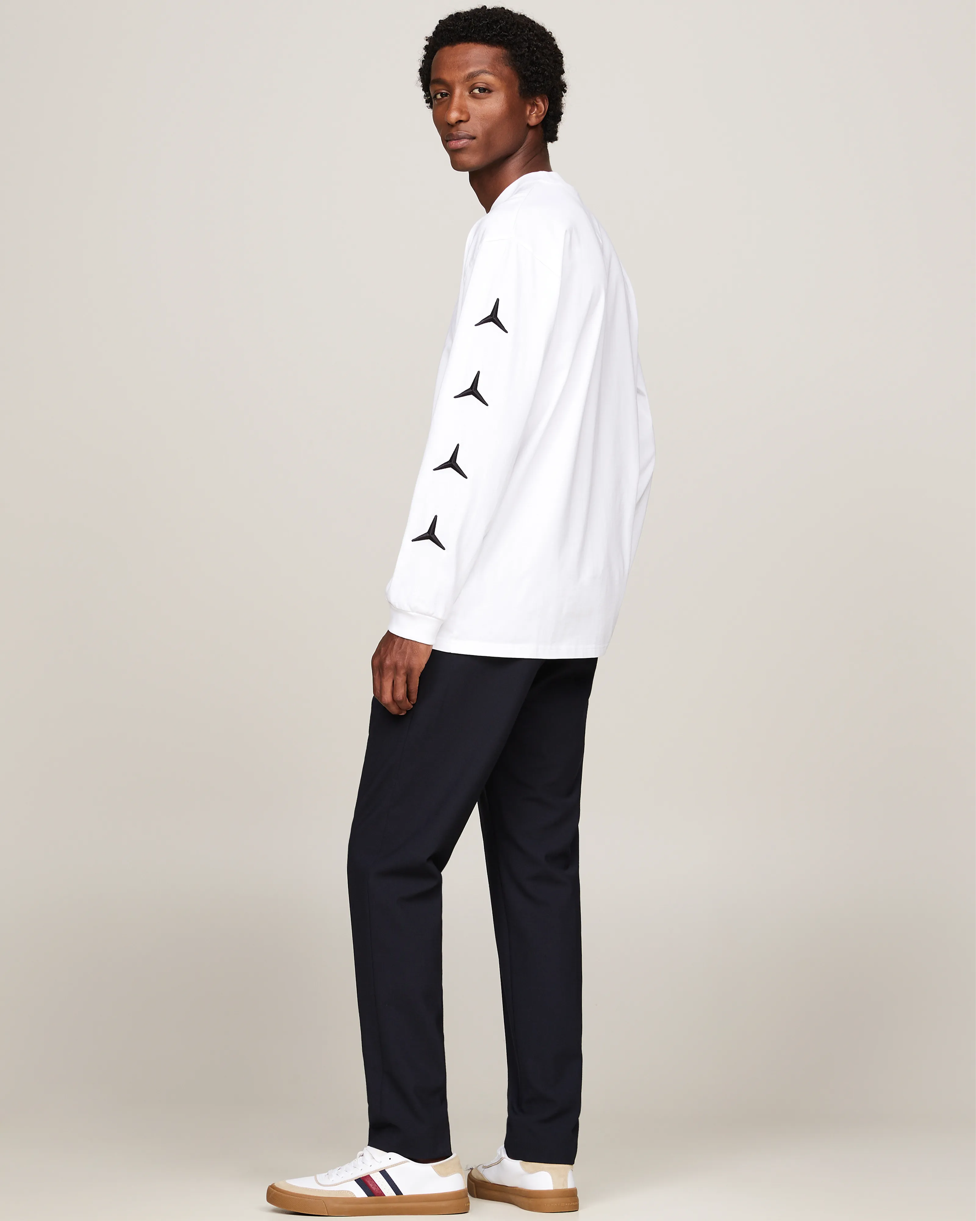 Tommy Hilfiger x Mercedes-AMG F1 x Clarence Ruth White Long Sleeve Tee