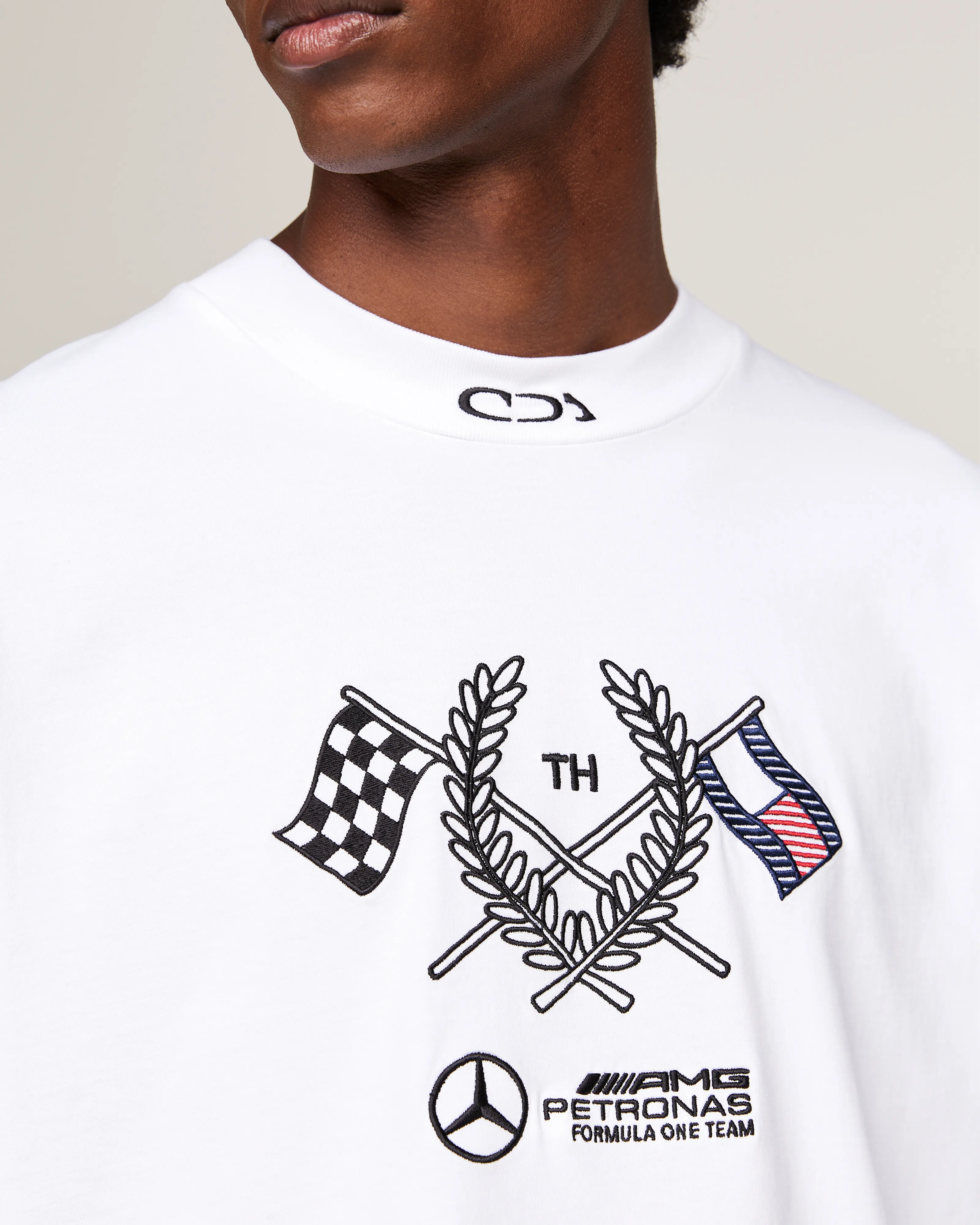 Tommy Hilfiger x Mercedes-AMG F1 x Clarence Ruth White Long Sleeve Tee