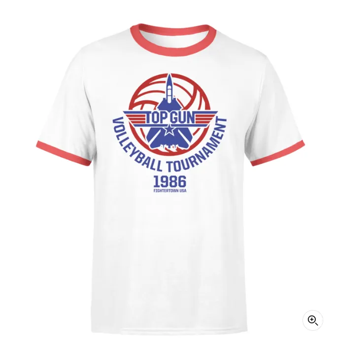 Top Gun Volleyball Tournament T-Shirt (White)