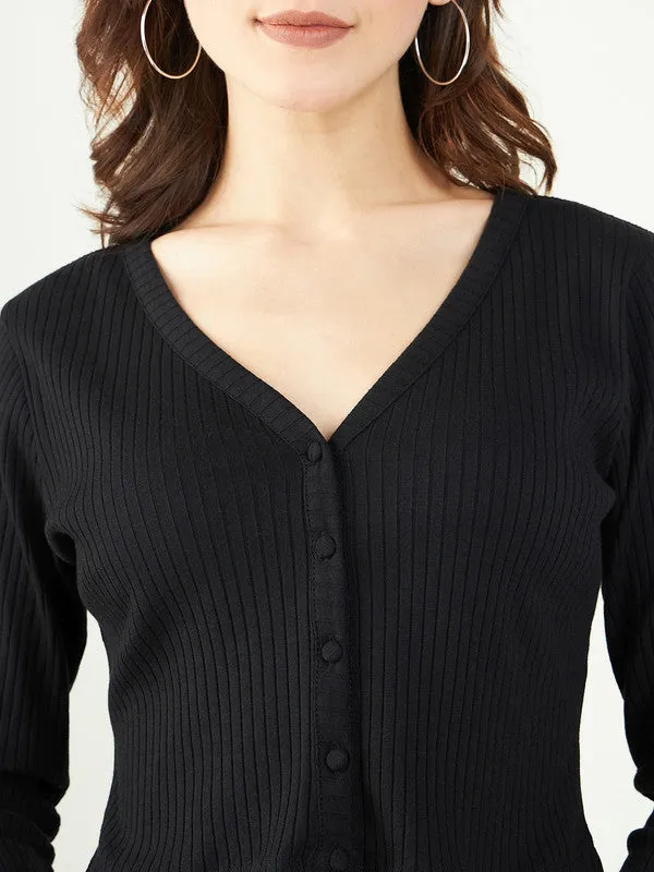 V Neck Long Sleeves Odour Free Top With Trouser For Women