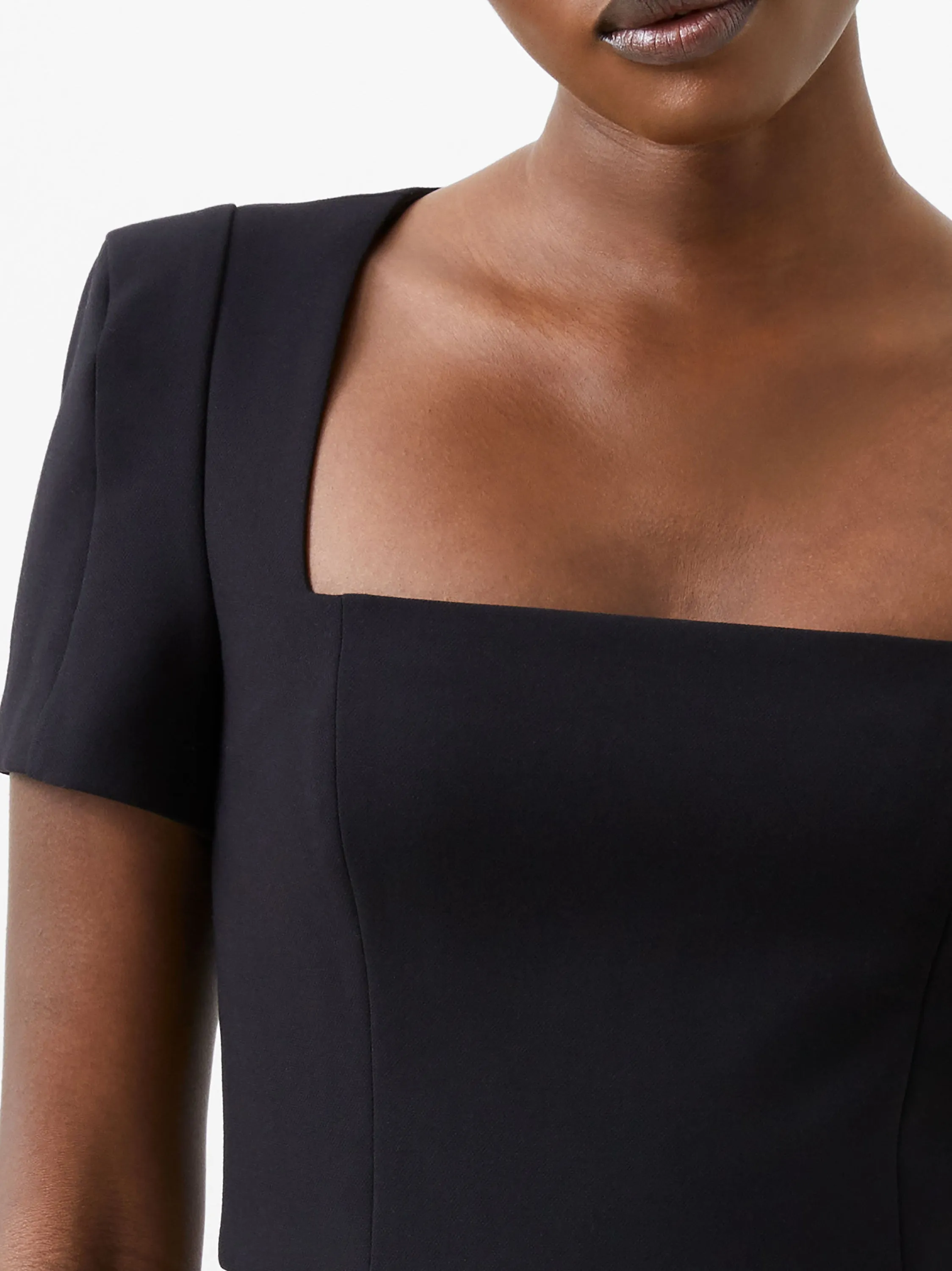 Whisper Square Neck Short Sleeve Dress