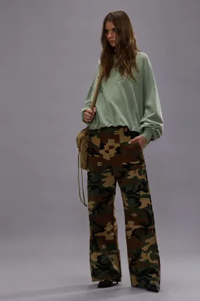 WIDE LEG UTILITY PANT - CAMO