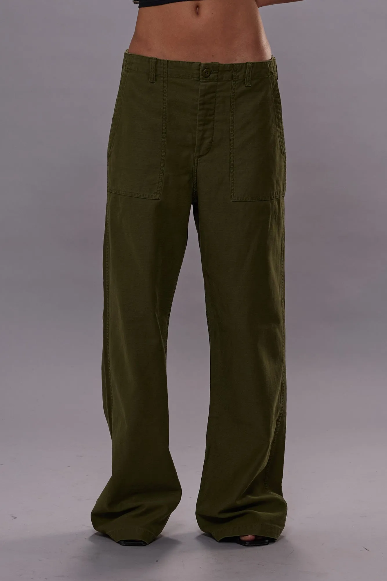 WIDE LEG UTILITY PANT - OLIVE