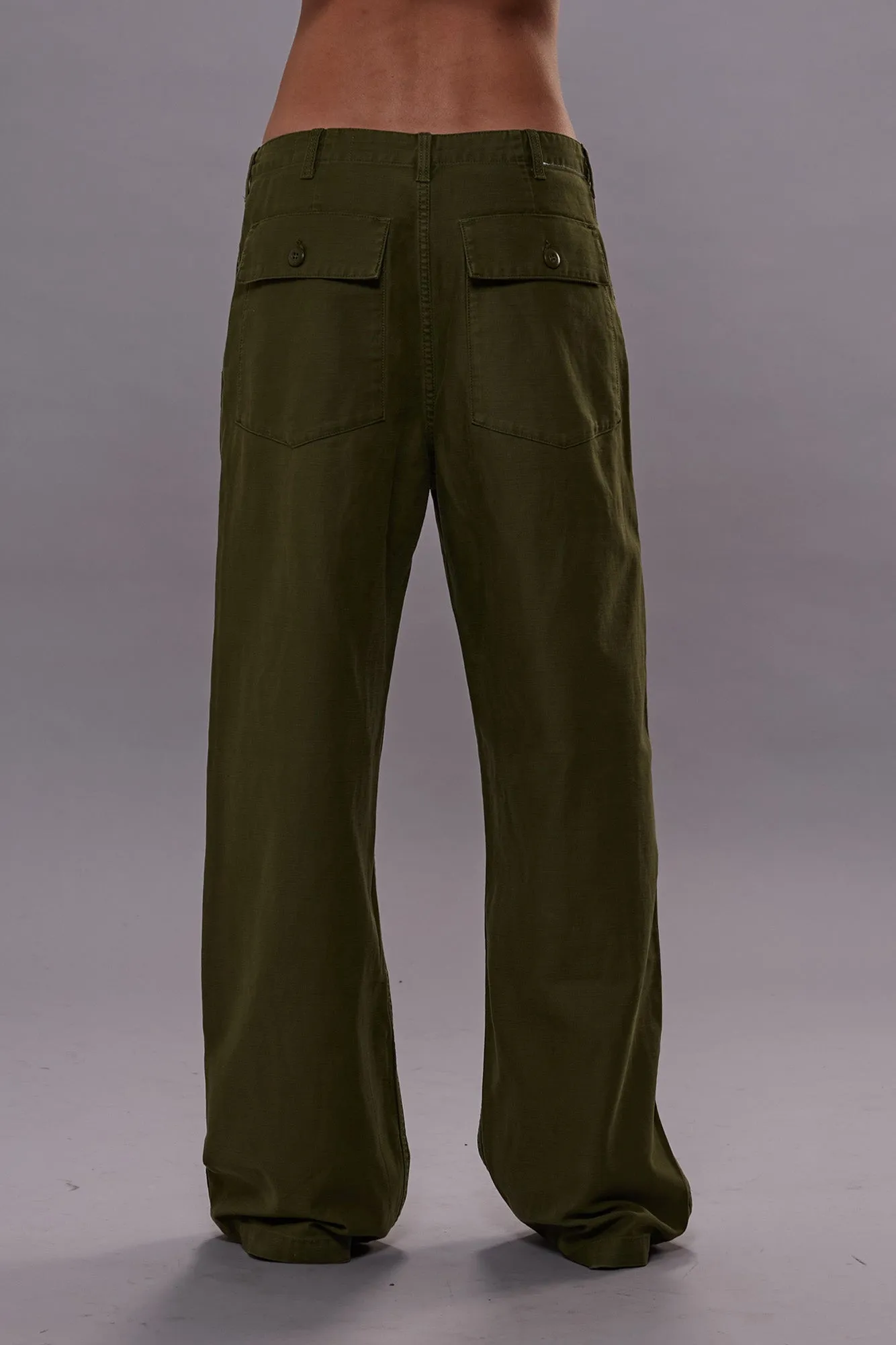 WIDE LEG UTILITY PANT - OLIVE